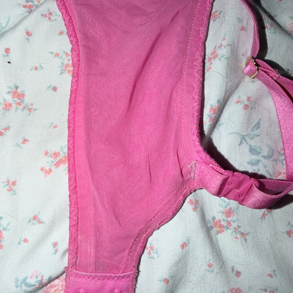 VS Fuchsia Lace-Detail Demi Bra - Women's Intimates - Picture 5 of 7